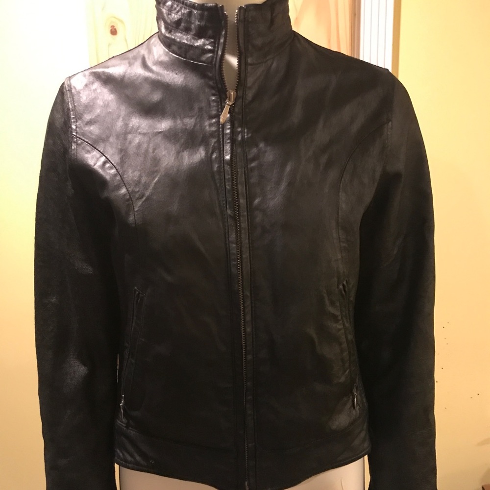 Wilson’s Leather vintage biker style jacket Size M